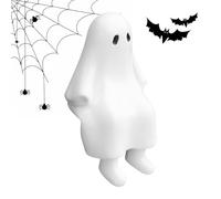 Statua fantasma - Figurina di Halloween in resina con scena di seduta bianca, proposito da tavolo spettrale | Accento decorativo per la scrivania del portico del portico da davanzale di un film ossess