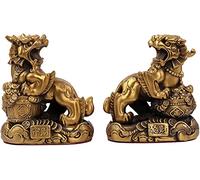 Statua Feng Shui, Statua Pi Xiu Figurina Feng Shui, Sculture in Ottone Decorazioni per la casa, Ricchezza degli Animali e Buona Fortuna Decorazione del Soggiorno Regalo di benedizione