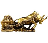 Statua Feng Shui, Statue e Figurine di Bue in Ottone, Feng Shui/Sculture di Mucca Decorazioni per la casa, Decorazione da Tavolo per Ufficio Regalo da Collezione Regalo di benedizione