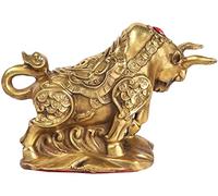 Statua Feng Shui, Statuetta di Bue Statue di Animali Feng Shui, Sculture in Ottone/Bue Decorazioni per La Casa per Capodanno, Casa O Ufficio Decorazione Fortuna E Ricchezza Regalo di Benedizione