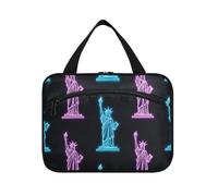 Statua fluorescente colorata della libertà fluorescente borse da viaggio da appendere per le donne borsa per cosmetici con gancio, borsa di design per medicinali essenziali per le donne palestra