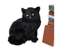Statua Gatto Halloween,Decorazioni Halloween Figura Gatto Nero | Complementi d'Arredo Morbidi per Soggiorno Scrivania Divano Ingresso Finestra Camera Porta d'Ingresso Festa
