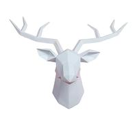 Statua Geometrica Testa di Cervo, Scultura Decorativa da Parete Testa di Cervo Appesa in Resina con Corna Staccabile, Statua Testa di Animale for Ufficio Bar Decorazione della casa Vacanze (Color : W