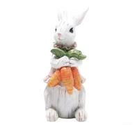 Statua gioiosa di coniglietto pasquale, decorazione stravagante per la casa, adatta per caminetto, tavolo e esposizione festiva (ravidese)