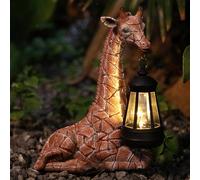 Statua giraffa da giardino con lanterna solare ornamentale per cortile