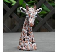 Statua giraffa da giardino con lanterna solare ornamentale per prato nel