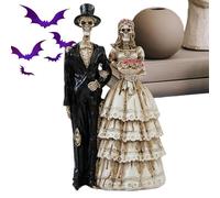 Statua gotica di coppia - Statua romantica di coppia in resina | Squisita versatile decorazione per la sposa e lo sposo di Halloween | - Romantica statuetta in resina per la decorazione della casa di