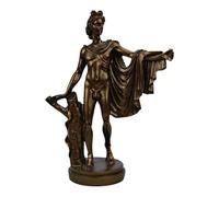 Statua greca del dio della musica e della luce Apollo Belvedere in marmo fuso 24 cm, statuetta di arte classica effetto bronzo, fatta a mano in Grecia
