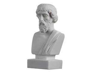 Statua greca del padre della filosofia del busto di Platone, in alabastro, realizzata a mano