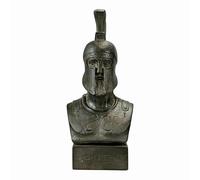 Statua greca di Leonida, busto antico guerriero greco, statua greca realizzata a mano, pietra moldana
