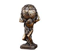Statua Greca in Miniatura di Atlante Che regge Il Mondo, Statua del Dio Greco Atlante, Finitura in Bronzo, Scultura Greca da Collezione, Statua Il Mondo è Tuo, per Arredamento della casa,