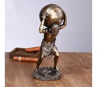 Statua Greca in Miniatura di Atlante Che regge Il Mondo, Statua del Dio Greco Atlante, Finitura in Bronzo, Scultura Greca da Collezione, Statua Il Mondo è Tuo, per Arredamento della casa,