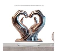 Statua in acrilico a forma di cuore - scultura creativa a a mano | Ornamento unico a forma di cuore artistico elegante gesto d'amore per matrimonio, camera da letto, ufficio, casa, ambienti romantici
