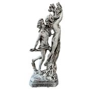 Statua in alabastro fuso dio greco Apollo e Dafne con partina 28 cm / 11' NUOVO