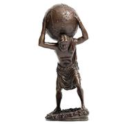 Statua in Bronzo di Atlante Titano da 65 cm, Atlante Greco e Scultura del Mondo, Decorazione, Figura, Ornamento Creativo per casa, Ufficio, Soggiorno