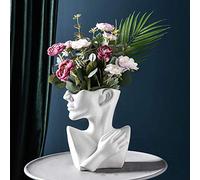 Statua in ceramica a forma di testa di busto - vaso per fiori per interni ed esterni, decorazione per casa e giardino, vaso artistico bonsai per decorazione unica