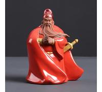 Statua in Ceramica di Guan Yu, Guan Yunchang, Kwan Kung, Guan Gong, divinità del Feng Shui per la Protezione, Dio della Salute e della ricchezza, Regalo da Collezione