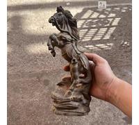 Statua in legno da 26 cm, statuetta di cavallo cinese, scrivania per ufficio, feng shui ispiratore, ricchezza, decorazione in volo intagliata a mano, porta prosperità, protezione e buona fortuna