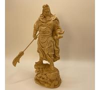 Statua in Legno del Dio della Guerra, Scultura in Legno Fatta a Mano, Decorazione Vintage, Ornamento per Soggiorno
