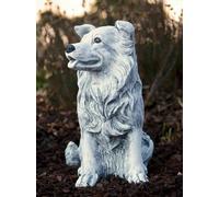 Statua in pietra cane collie resistente al gelo resistente alle intemperie de...