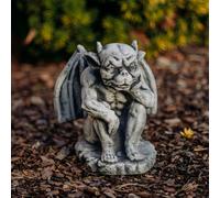 Statua in pietra Piccolo guardiano del cancello Gargoyle, H. 21 cm, 4 kg, ghi...