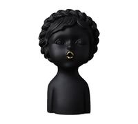 Statua in resina a forma di ragazza che imbroncia nordica, elegante decorazione per la casa per camera da letto e studio, ornamenti unici, artigianato estetico moderno per interni chic