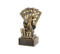 Statua in resina alta 4,52 pollici | Trofei da poker su Deluxe Square Base Prime con incisione personalizzata, moderna per personaggi da collezione
