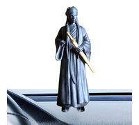 Statua in resina cavaliere errante, mini statuetta cinese, decorazione antica, scultura per cruscotto auto, ornamento antico personaggio per scaffale 'ufficio, interno del camion, decorazione per