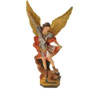 Statua in resina colorata san michele h.13 cm LES-28829-1