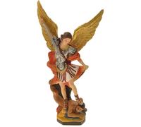 Statua in resina colorata san michele h.21 cm LES-28830-1