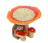 Statua in resina con mangiatoia per uccelli, decorazione per esterni, graziosa statua decorativa per recinzione, prato, giardino, balcone, cortile, patio