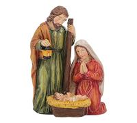 Statua in resina della Sacra Famiglia - Mini figurine di Gesù Maria Giuseppe, ornamento decorativo spirituale | Regalo di decorazioni per la casa religiosa per genitori, anziani, collezionisti di fede