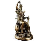 Statua in Resina di Giustizia - Design con Statuetta per cieca Giustizia, Scultura con Simbolo della Legge | Figura di Avvocato Decorativa per libreria da scrivania Soggiorno Ufficio Ornamento