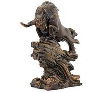 Statua in Resina di Mucca/Bue Bue buona Fortuna e ricchezza Decorazione da scrivania per Il Mercato azionario Feng Shui ricchezza Fascino Statue Fortunate 0903