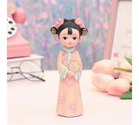 Statua in resina di ragazza, figurina da collezione, fattoria tradizionale