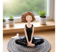 Statua In Resina Di Ragazza Yoga, Regalo Da Collezione, Arredamento Per La Casa,