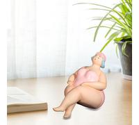 Statua in resina raffigurante una donna sulla spiaggia, per armadietti
