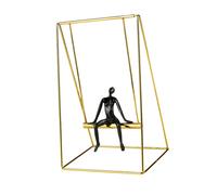Statua in resina Swing Figure Home Decor, moderna statua umana giocattolo da