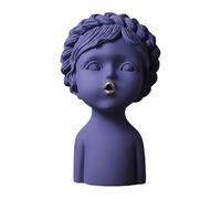 Statua in stile nordico a forma di ragazza che imbroncia rosa, decorazione per la casa in resina per camera da letto e studio, ornamenti carini, regali unici per amici e familiari, design estetico