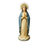 Statua interattiva della Vergine Maria, scultura religiosa in resina, decorazione spirituale da tavolo, finitura liscia e realizzata a mano, forma compatta ed elegante, per libreria, meditazione