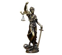 Statua Justitia - Scultura decorativa della giustizia, decorazione moderna per la casa e l'ufficio | Avvocato Lady Justice Harz, Lady Scales Statua con gli occhi bendati, Display Justice Figura, aula