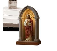 Statua Lampada Madonna,Lampada Scultura LED Vergine Maria | Decorazione da Tavolo Devozionale per Preghiera Studio Soggiorno Libreria Ufficio