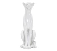 Statua Leopardo 27x74x38 cm in Poliresina Bianco