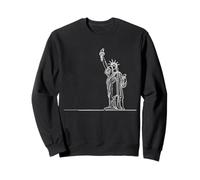 Statua libertà Linework USA Felpa