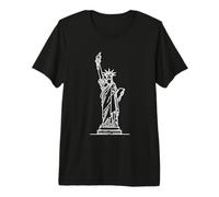 Statua libertà Linework USA Maglietta Premium
