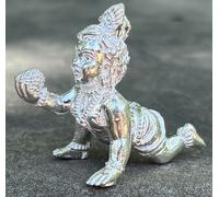 Statua lord Krishna Kanha in argento puro 999, LADDU GOPAL Idolo lunghezza 5 ...