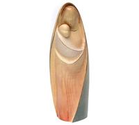 Statua Madonna La Gioia legno dipinto Val Gardena, 30 cm (11.82 inc.)