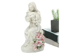 Statua Madre Che Tiene Il Figlio - Ornamento Familiare Per La Casa | Figurina In Resina Con Luce LED Per La Festa Della Mamma Per Vetrina O Libreria