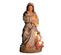 Statua Madre Che Tiene Il Figlio | Scultura Familiare Da Scrivania,Scultura In Resina Con Luce LED Per Vetrine E Comodini