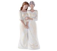 Statua Madre e Figlia,Simbolo di Amore Incondizionato,Elegante Scultura in Resina,Regalo per Celebrare il Legame Familiare,Regalo per Mamma,può essere utilizzata come decorazione domestica(20x9x5cm)